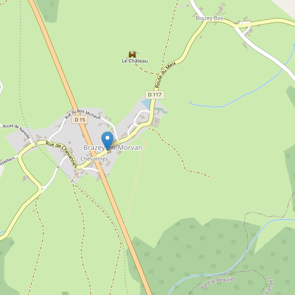 Carte des parkings à Brazey-en-Morvan Thumbnail
