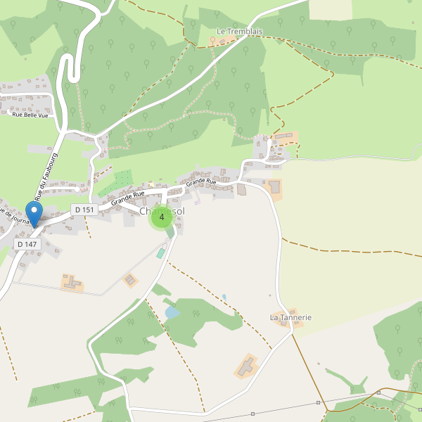 Carte des parkings à Chamesol Thumbnail