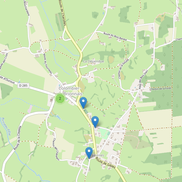 Carte des parkings à Colombier-en-Brionnais Thumbnail