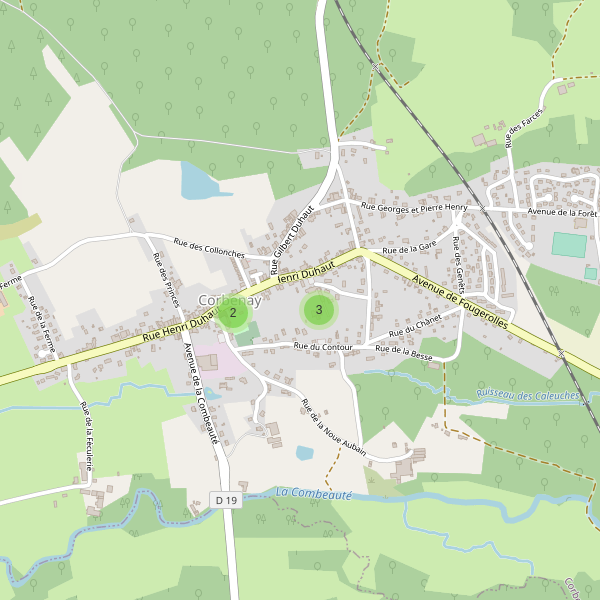Carte des parkings à Corbenay Thumbnail