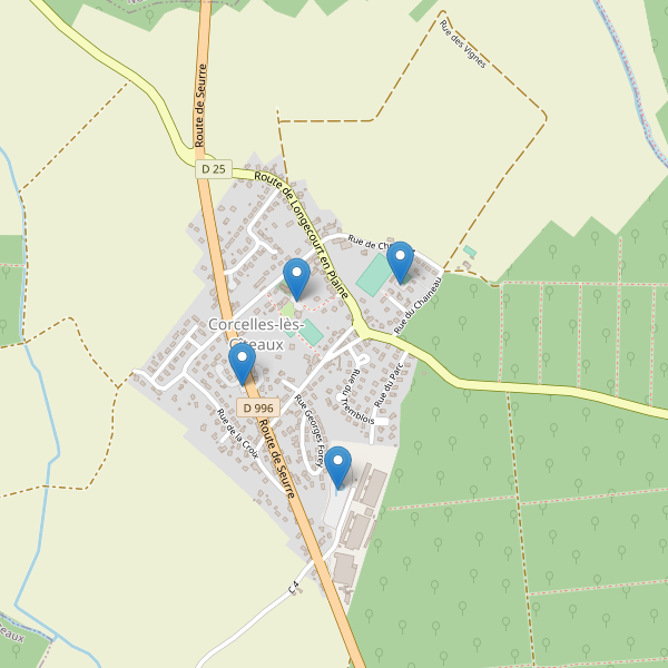 Carte des parkings à Corcelles-lès-Cîteaux Thumbnail