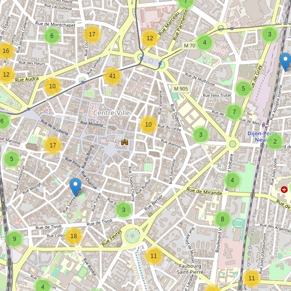 Thumbnail Carte des parkings à Dijon