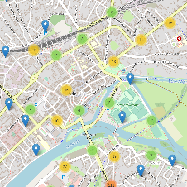 Thumbnail Carte des parkings à Dole