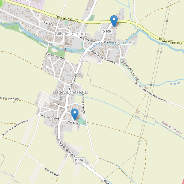 Carte des parkings à Flagey-Echézeaux Thumbnail