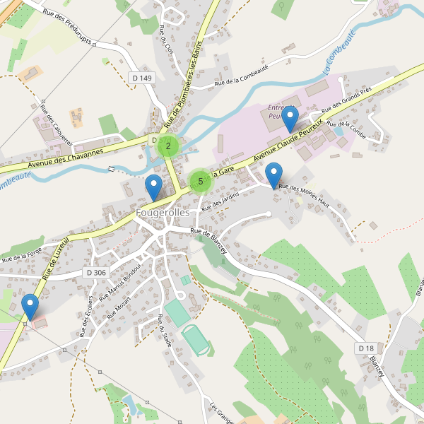 Carte des parkings à Fougerolles (Haute-Saône) Thumbnail