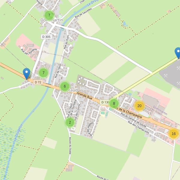 Carte des parkings à Houtaud Thumbnail