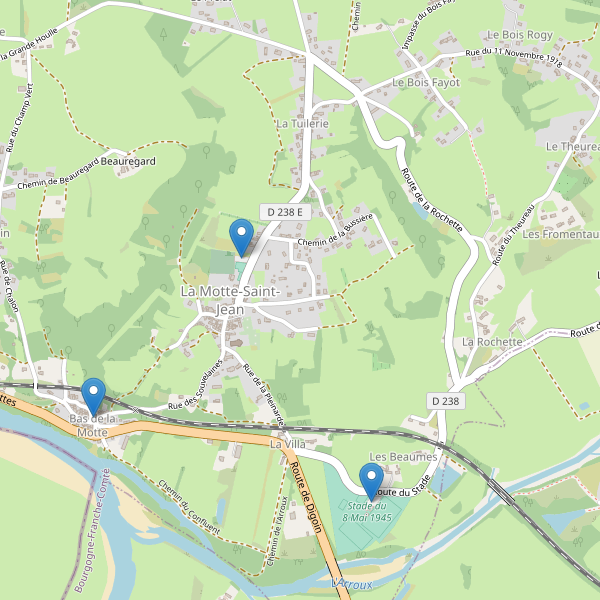 Carte des parkings à La Motte-Saint-Jean Thumbnail