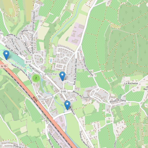Carte des parkings à La Roche-Vineuse Thumbnail