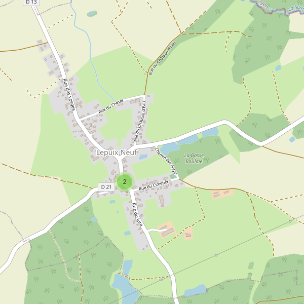 Carte des parkings à Lepuix-Neuf Thumbnail