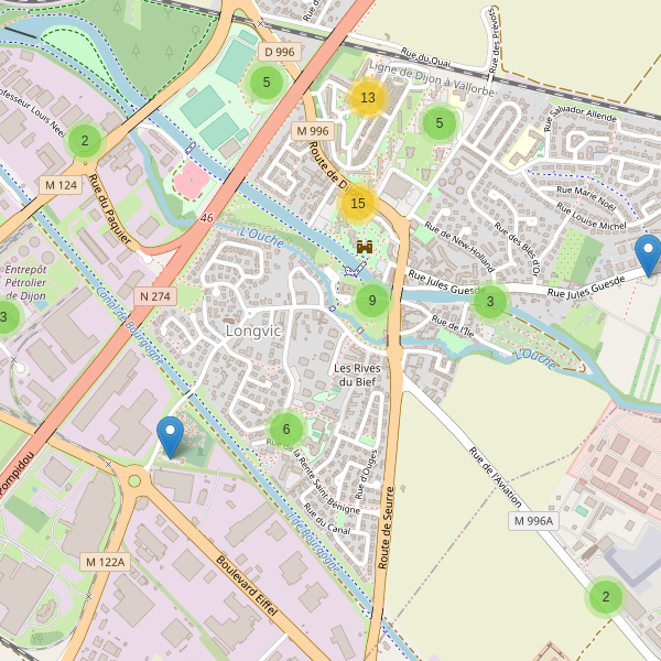 Carte des parkings à Longvic Thumbnail