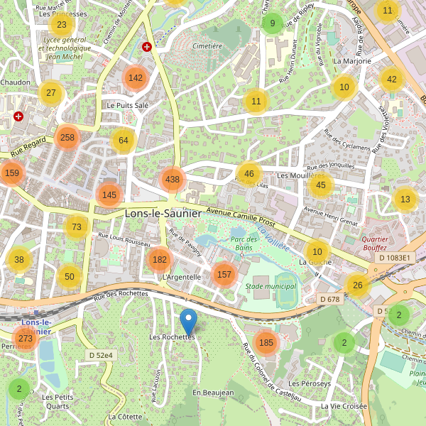 Thumbnail Carte des parkings à Lons-le-Saunier