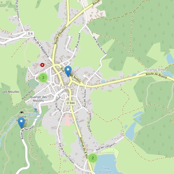 Carte des parkings à Lormes Thumbnail