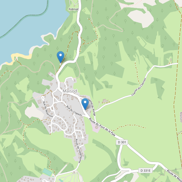 Carte des parkings à Maisod Thumbnail