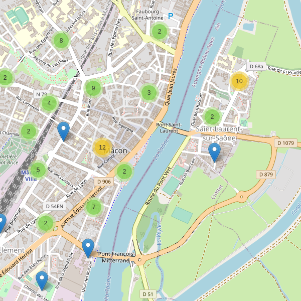 Thumbnail Carte des parkings à Mâcon