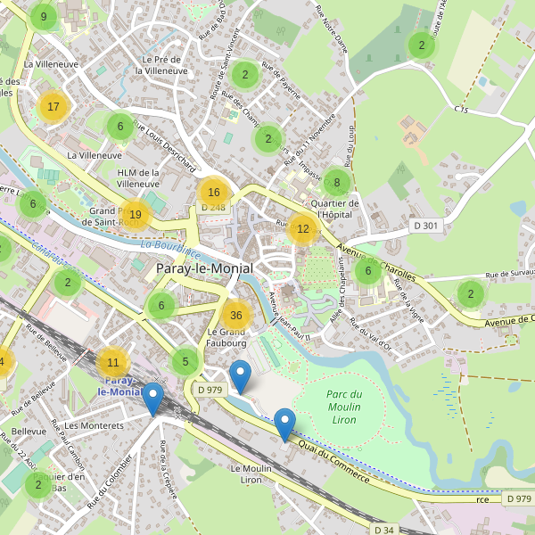 Thumbnail Carte des parkings à Paray-le-Monial