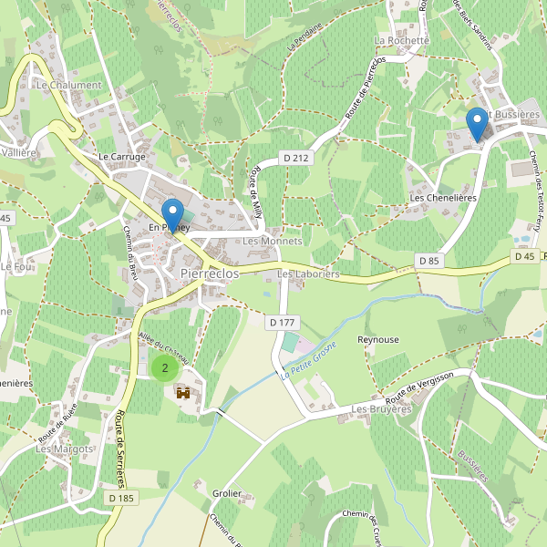Carte des parkings à Pierreclos Thumbnail
