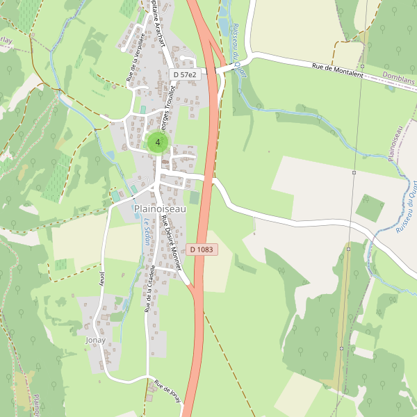 Carte des parkings à Plainoiseau Thumbnail