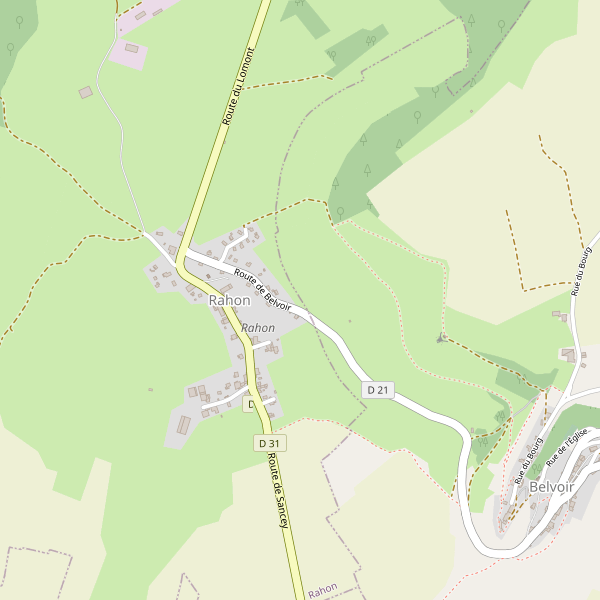 Carte des parkings à Rahon (Doubs) Thumbnail
