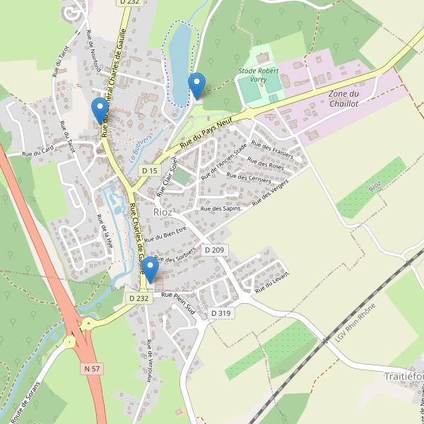 Carte des parkings à Rioz Thumbnail