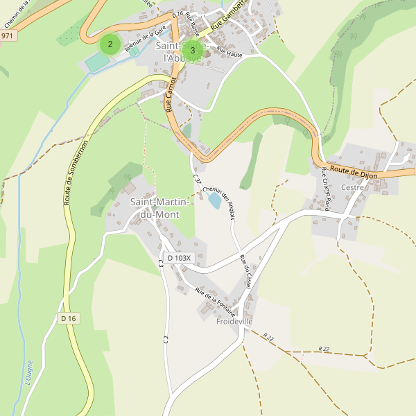 Carte des parkings à Saint-Martin-du-Mont (Côte-d'Or) Thumbnail