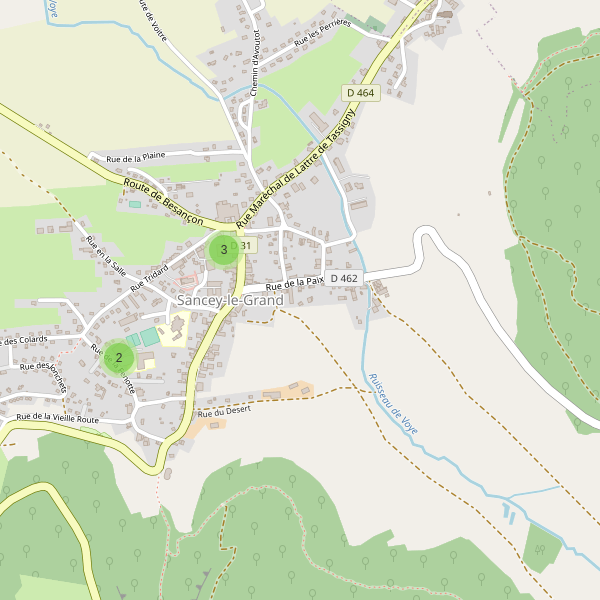 Carte des parkings à Sancey-le-Grand Thumbnail