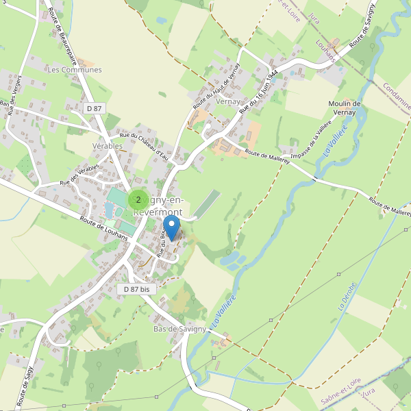 Carte des parkings à Savigny-en-Revermont Thumbnail