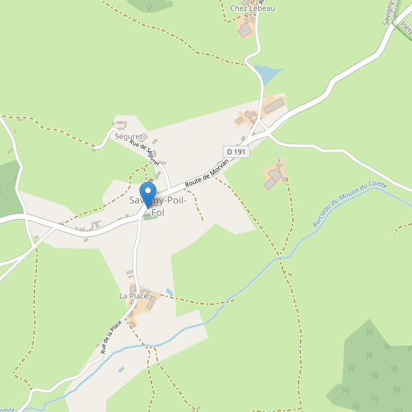 Carte des parkings à Savigny-Poil-Fol Thumbnail