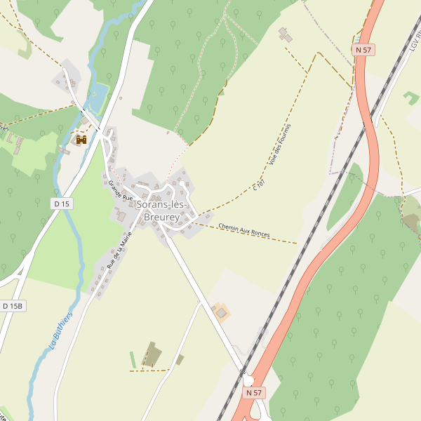 Carte des parkings à Sorans-lès-Breurey Thumbnail