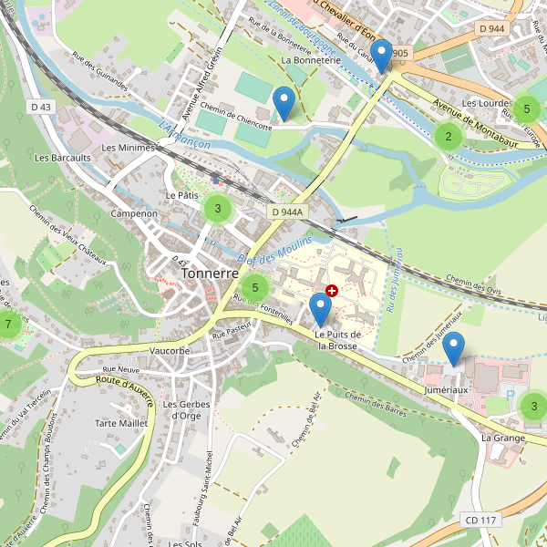 Carte des parkings à Tonnerre Thumbnail