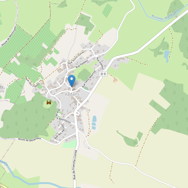 Carte des parkings à Vadans (Jura) Thumbnail