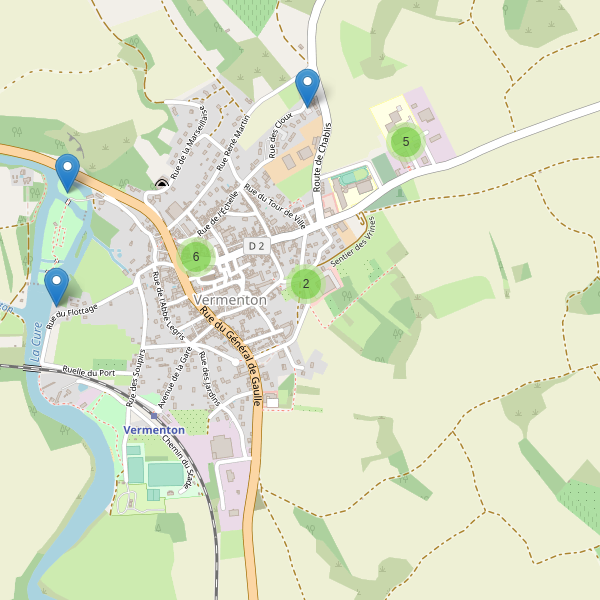 Carte des parkings à Vermenton Thumbnail