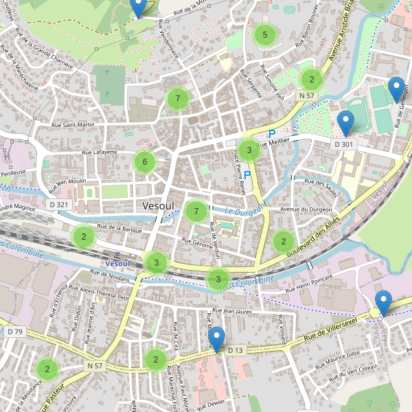 Thumbnail Carte des parkings à Vesoul