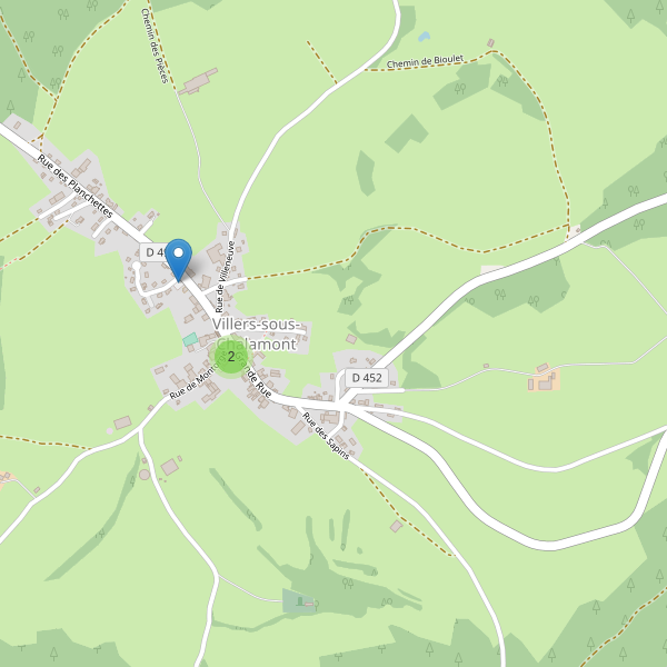 Carte des parkings à Villers-sous-Chalamont Thumbnail