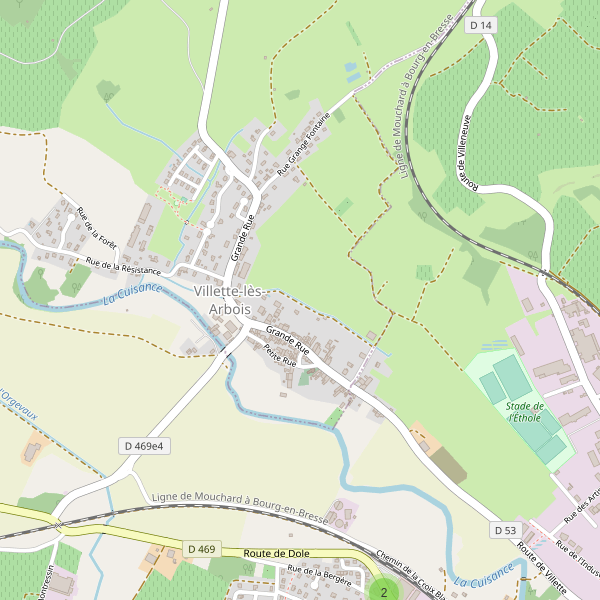 Carte des parkings à Villette-lès-Arbois Thumbnail