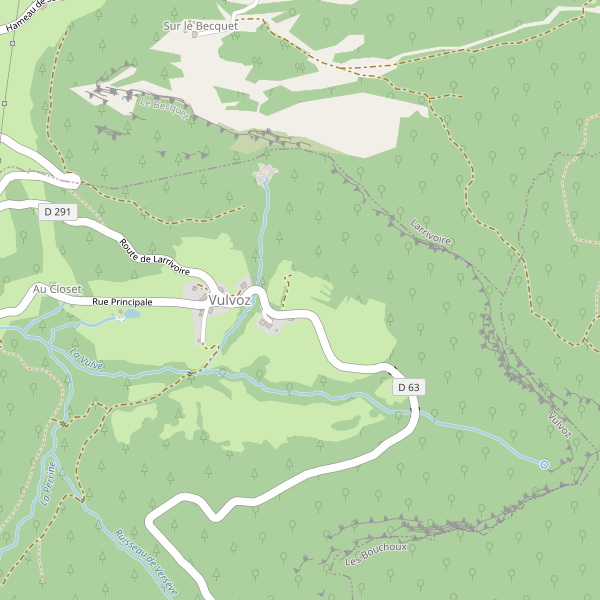 Carte des parkings à Vulvoz Thumbnail