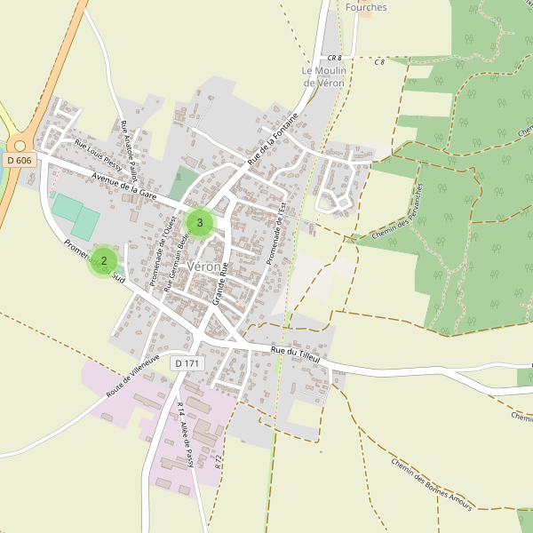 Carte des parkings à Véron Thumbnail