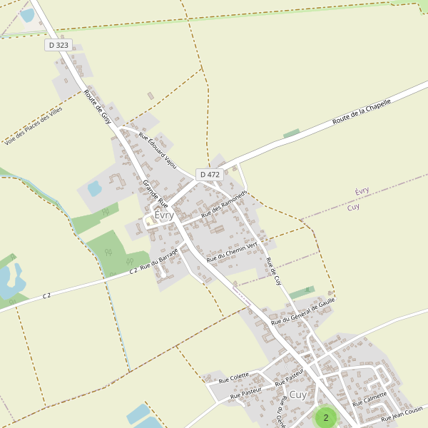 Carte des parkings à Évry (Yonne) Thumbnail