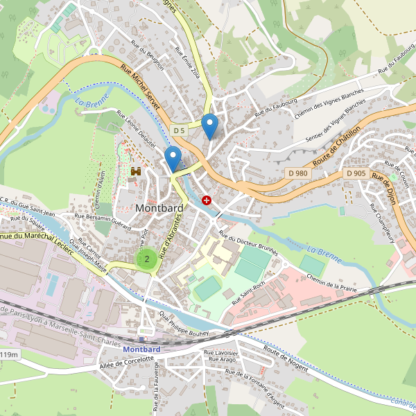 Carte des pharmacies à Montbard Thumbnail