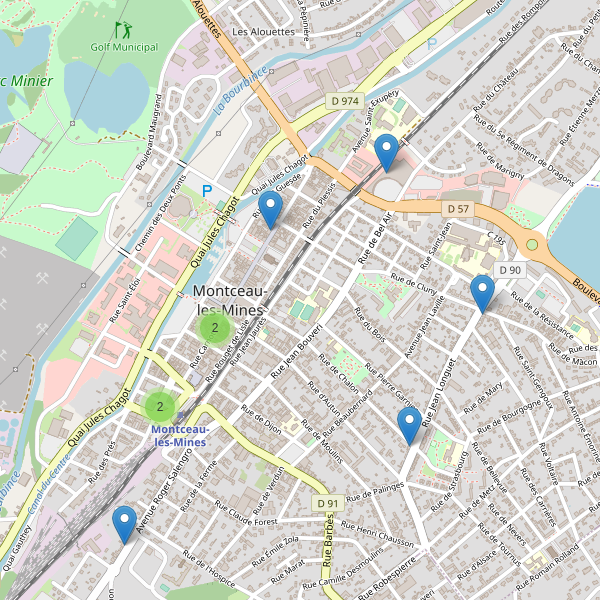 Carte des pharmacies à Montceau-les-Mines Thumbnail