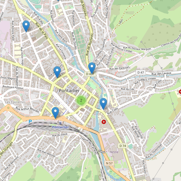 Carte des pharmacies à Pontarlier Thumbnail