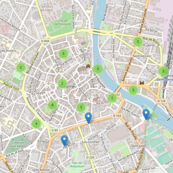 Carte des stationnement-velos à Auxerre Thumbnail