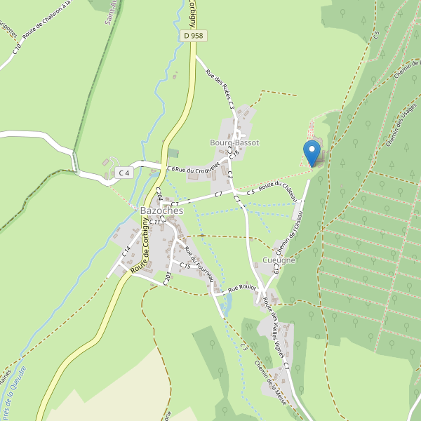 Carte des stationnement-velos à Bazoches Thumbnail