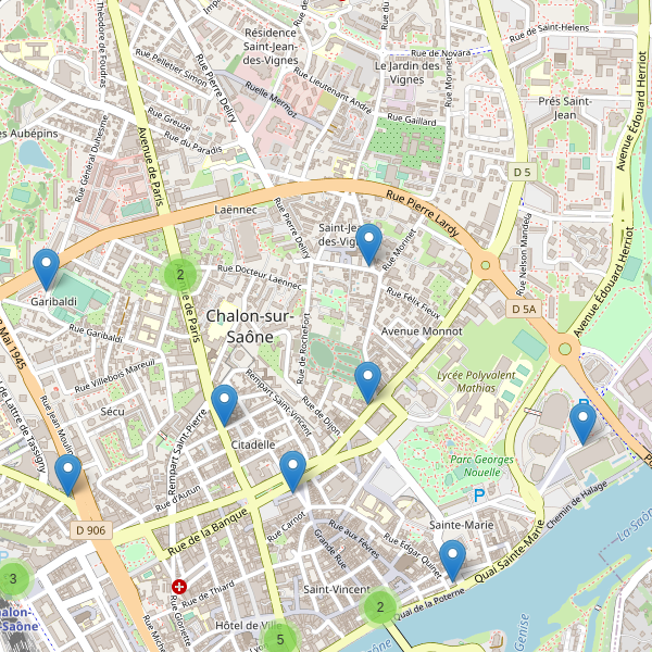 Carte des stationnement-velos à Chalon-sur-Saône Thumbnail