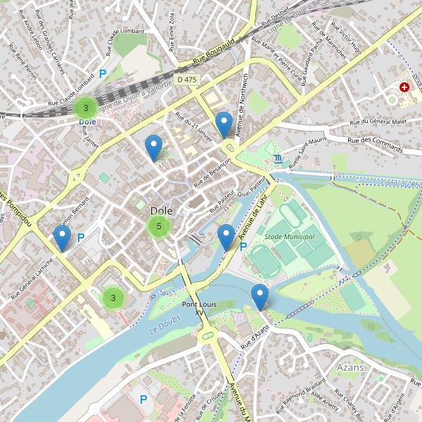Carte des stationnement-velos à Dole Thumbnail