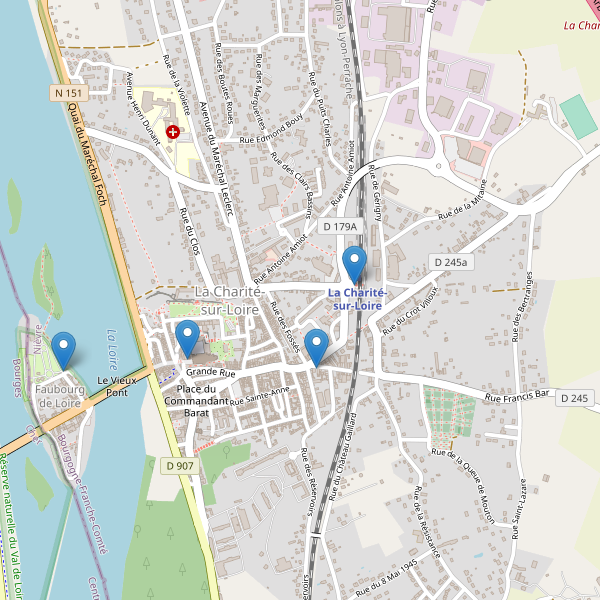 Carte des stationnement-velos à La Charité-sur-Loire Thumbnail