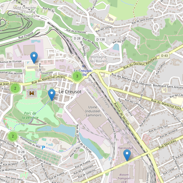 Carte des stationnement-velos à Le Creusot Thumbnail
