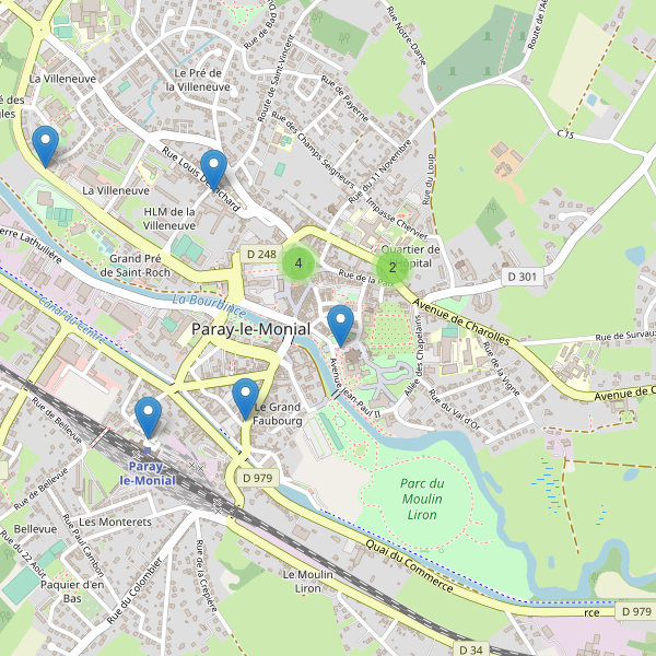 Carte des stationnement-velos à Paray-le-Monial Thumbnail