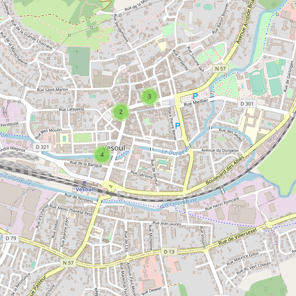 Carte des stationnement-velos à Vesoul Thumbnail