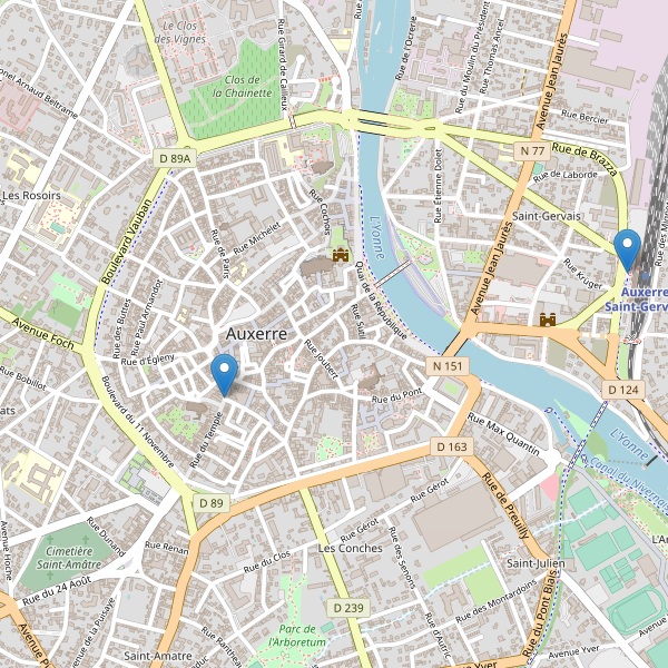 Carte des taxi à Auxerre Thumbnail