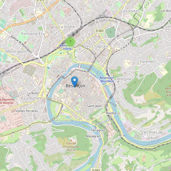 Carte des taxi à Besançon Thumbnail